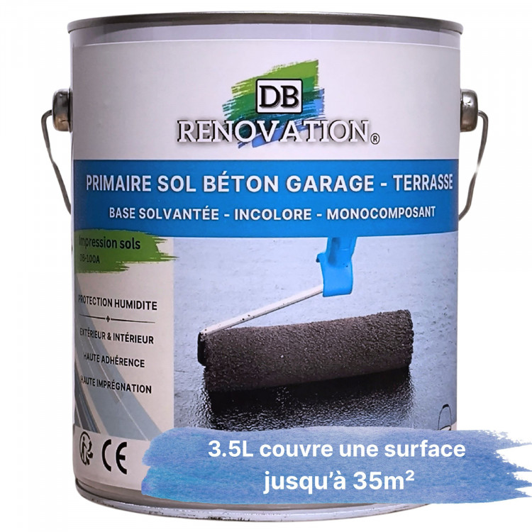 DB-100A Primaire sol béton - Haute protection humidité 3.5 - 7L