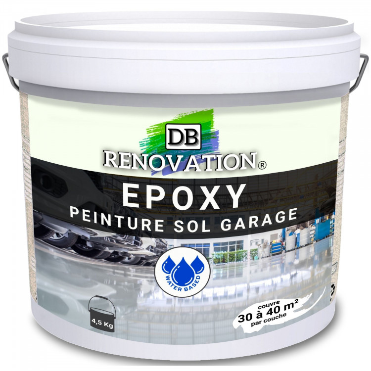 DB RENOVATION Peinture Epoxy Garage Haute résistance Sol béton